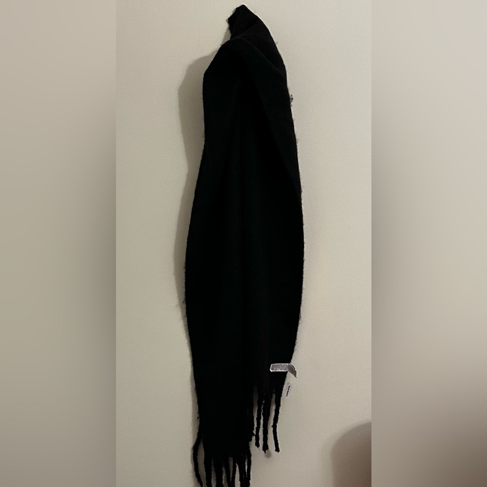 Black Fringe Scarf